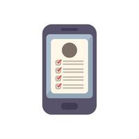 Smartphone showing checklist for task management and personal productivity vector