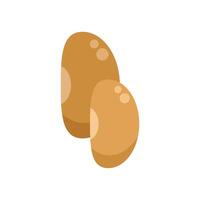 Two soybeans icon showing seeds for tofu and edamame production vector