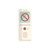 Smartphone showing stop sign is being blocked for using on social media vector