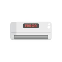 Air conditioner displaying error message vector