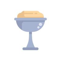 Silver footed cup overflowing with whipped cream, mousse, or frosting vector