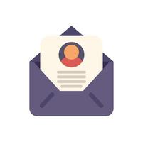 Email containing curriculum vitae of candidate applying for job vector