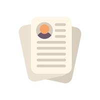 Stack of resumes representing job applications and hiring process vector