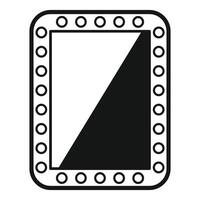 Black and white diagonal divided square frame with circle detailing vector