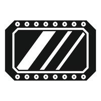 Spaceship porthole window illuminating dark space with three bright stripes vector