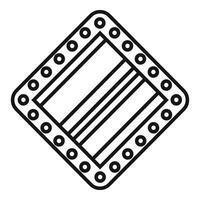 Diamond shape road sign with three lines showing the way to go on a white background vector