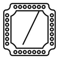 Cpu microchip representing artificial intelligence technology vector