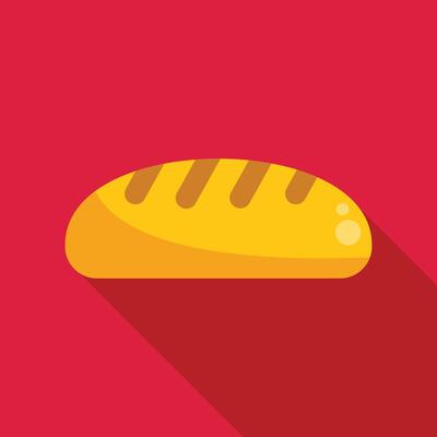 Freshly baked bread loaf minimalist icon representing bakery products