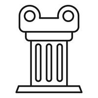 Antique column icon representing history and architecture vector