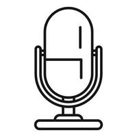 Studio microphone icon representing audio recording and broadcasting vector