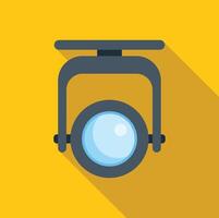Lighting equipment hanging from ceiling casting light with long shadow vector