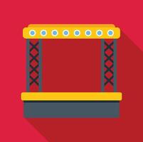 Empty illuminated stage with spotlights for show and performance vector