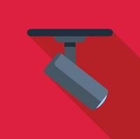Track lighting hanging and shining on red background vector