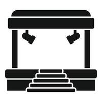 Stage podium with stairs and spotlights for show or presentation vector