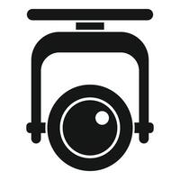Modern security camera detecting motion in simple style icon vector