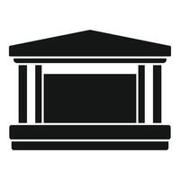 Podium with columns for speakers presenting new products vector