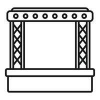 Empty podium with truss system for event organization vector
