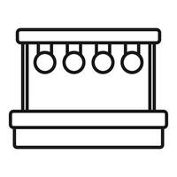 Shooting range game with hanging targets for funfair entertainment vector