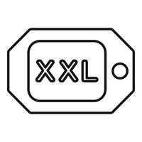 Simple vector of a clothing size tag with xxl written on it