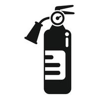 Fire extinguisher icon showing pressure gauge and trigger vector