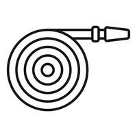 Fire hose coiled up creating concentric circles icon vector
