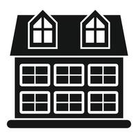 Two storey house with attic windows presenting modern architecture vector