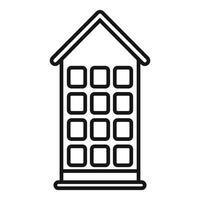 Building with roof windows representing office workplace icon vector