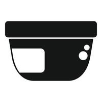Plastic container with label for sour cream or yogurt packaging vector