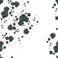Ink stains, watercolor translucent stains of black and gray. Watercolor seamless pattern. All objects are hand-drawn with watercolor on a white background. For printing on fabric, paper, scrapbooking vector