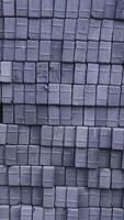 Pile of paving block, grey abstract textured background, copy space photo