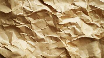 Brown crumpled paper cardboard wrinkle texture material surface recycled photo