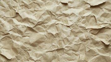 Paper beige rustic crumpled texture folded abstract page wallpaper photo