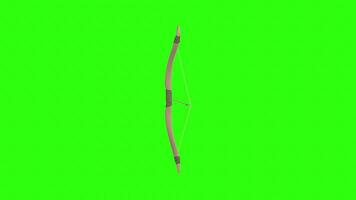 3D rendering of a bow in a vibrant green background setting video