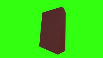 3D rendering of a sleek display on a green background video