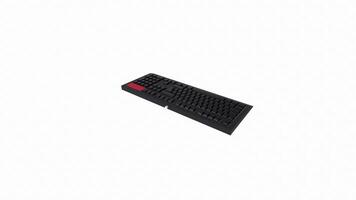 3D rendering of a keyboard layout showing keys and design elements video