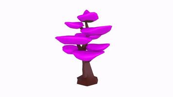 Vivid 3D rendering of a colorful tree in a minimalist style video