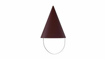 3D rendering of a modern conical wall lamp design for home interiors video