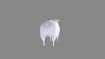 3D rendering of a stylized sheep on a neutral backdrop video