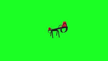 3D rendering of a colorful seesaw playing in a vibrant park setting video
