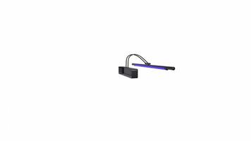 Modern 3D rendering of a sleek desk lamp with adjustable features video