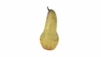 Realistic 3D rendering of a ripe pear against a simple background video