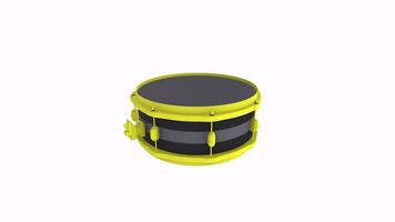Colorful 3D rendering of a drum set against a plain background video