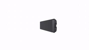 3D rendering of emergency exit sign with directional arrow video