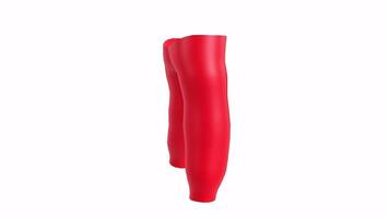 Realistic 3D rendering of red trousers displayed in studio setting video