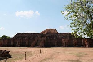 Khao Klang Nok in Si Thep historical park It is an architecture in the Dvaravati period in Phetchabun Province, Thailand. photo