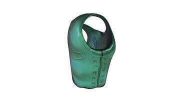 3D rendering of futuristic protective armor design in digital space video