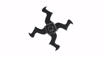 Detailed 3D rendering of a uniquely designed black spinner propeller video