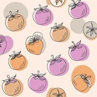 Tomato red color seamless pattern vector