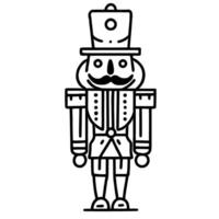 A nutcracker with a hat and mustache vector