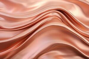 Elegant Soft Peach Satin Fabric Drape Background Texture photo